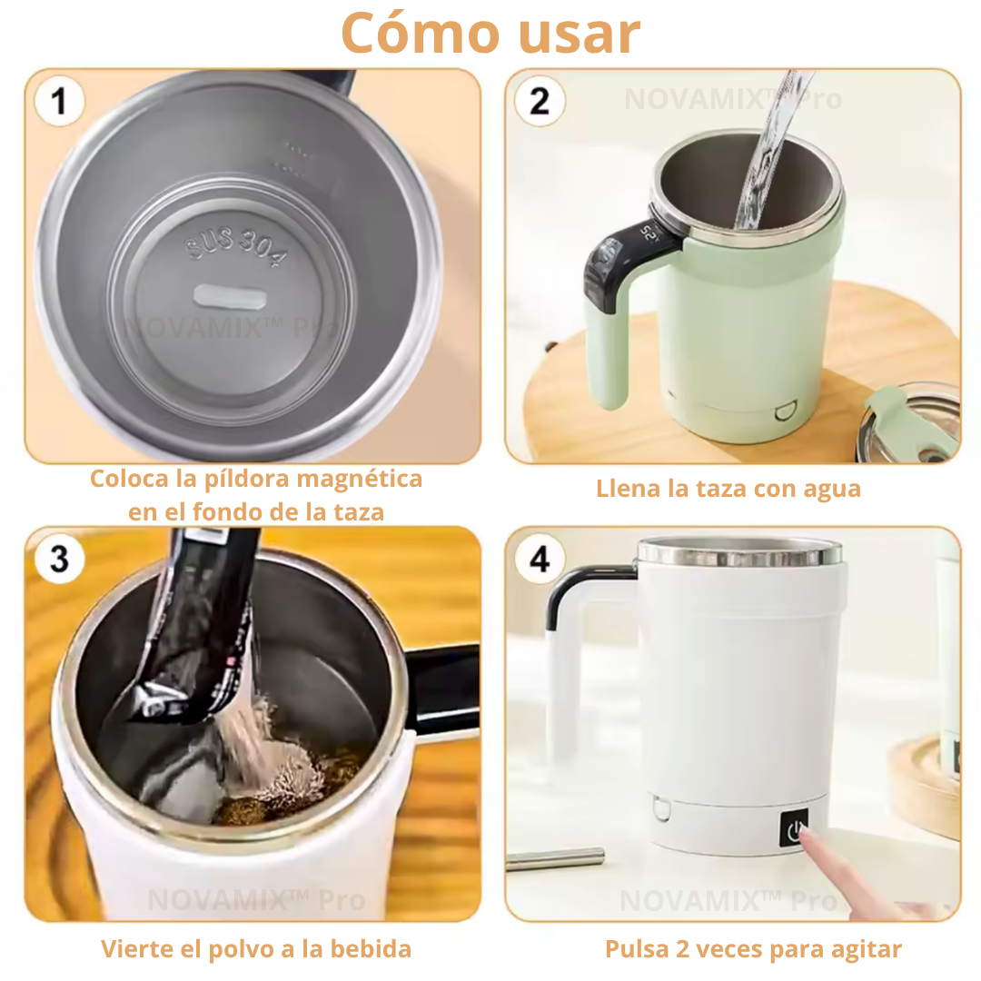 NOVAMIX™ Pro - Taza Térmica Inteligente de Agitación Magnética
